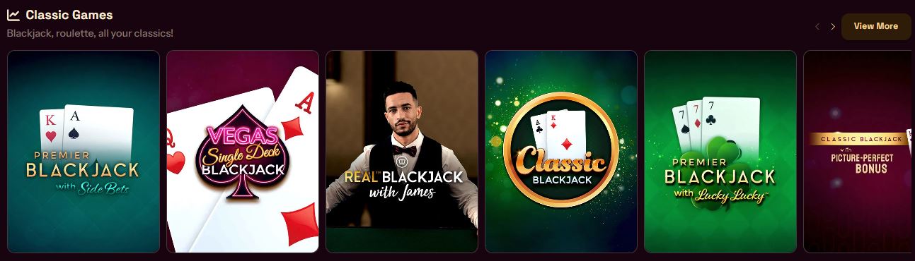 Enjoy classic blackjack variations at online casino