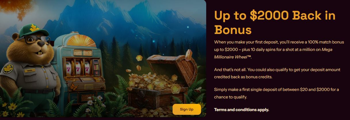 Get up to $2000 back on first deposit