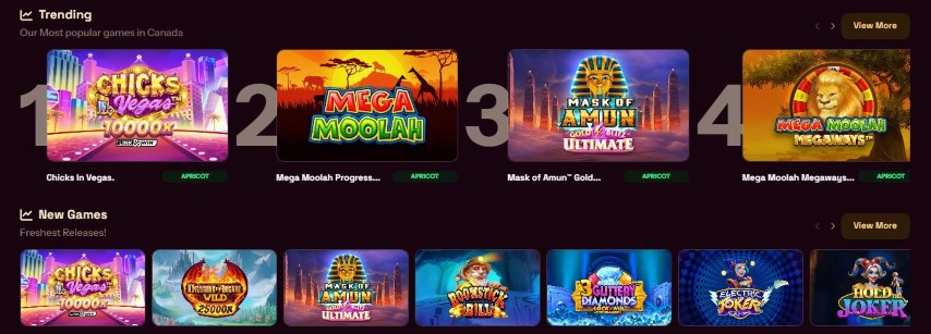 Play trending slots and newest game releases at Grizzly's Quest